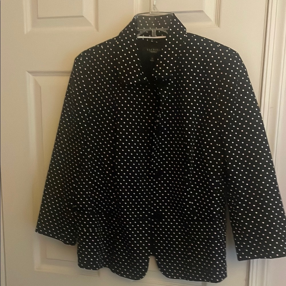 Talbots Black and White Polka Dot Blazer